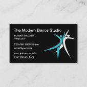 Dance Studio Lessons Instructor Visitekaartje (Voorkant)