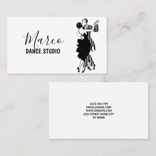 Dance Studio Lessons Visitekaartje (Voorkant / Achterkant)