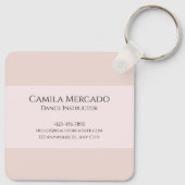 Dance Studio Soft Pink Sleutelhanger (Achterkant)