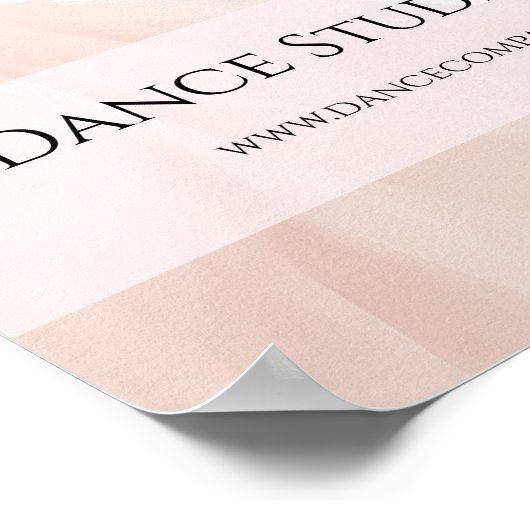 Dance Studio Teacher Soft Pink Poster (Hoek)