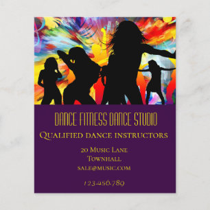Dance studio's danslessen flyer