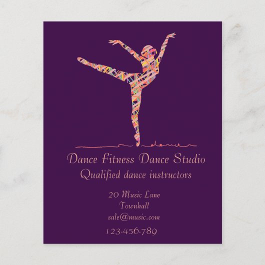 Dance studio's danslessen flyer (Voorkant)