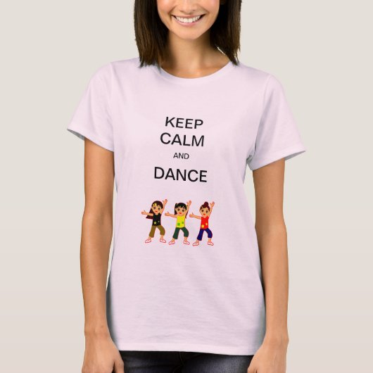 Dance T-Shirt - Keep Calm and Dance (Voorkant)