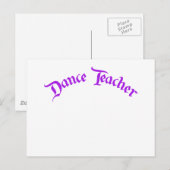 Dance Teacher (aanpassen) Briefkaart (Voorkant / Achterkant)