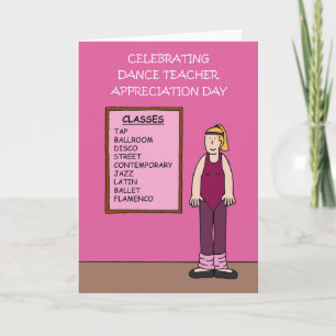 Dance Teacher Appreciation Day 1 maart Kaart