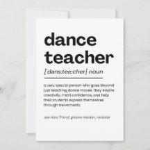 Dance Teacher Appreciation Gift Dance Teacher Gift