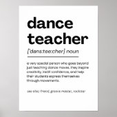 Dance Teacher Appreciation Gift Dance Teacher Gift Poster (Voorkant)