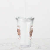 Dance Teacher Black en Roos Gold op maat Acryl Drinkbeker (Rechts)