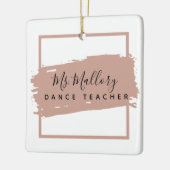 Dance Teacher Black en Roos Gold op maat Keramisch Ornament (Links)