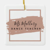 Dance Teacher Black en Roos Gold op maat Keramisch Ornament (Voorkant)