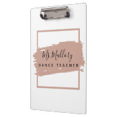 Dance Teacher Black en Roos Gold op maat Klembord (Links)