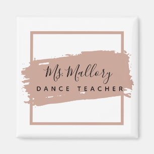 Dance Teacher Black en Roos Gold op maat Magneet