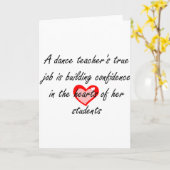Dance Teacher - Bouw Vertrouwen Kaart (Gele Bloem)