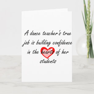 Dance Teacher - Bouw Vertrouwen Kaart