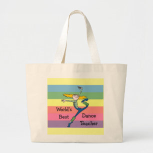 Dance Teacher cadeau Grote Tote Bag