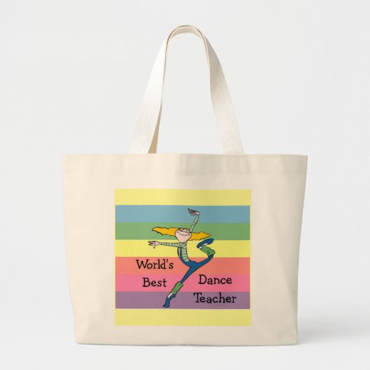 Dance Teacher cadeau Grote Tote Bag (Voorkant)