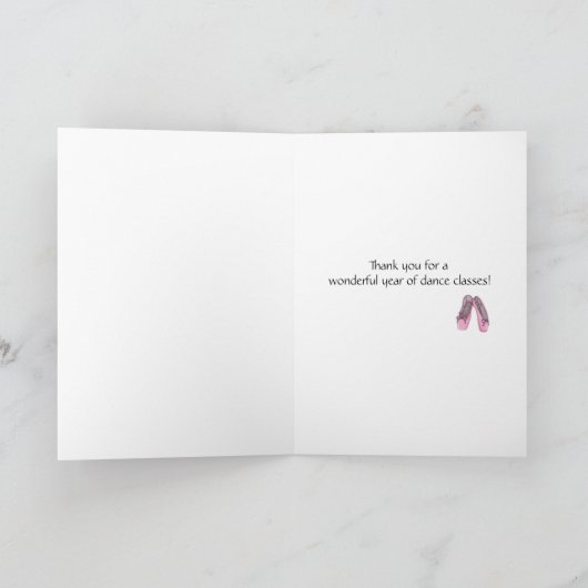 Dance Teacher Dank je Kaart (Binnen)