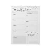 Dance Teacher Dotted Weekly Planner Notitieblok (Linkerzijde)