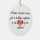 Dance Teacher - Dubbelzijdig siermiddel Keramisch Ornament (Rechts)