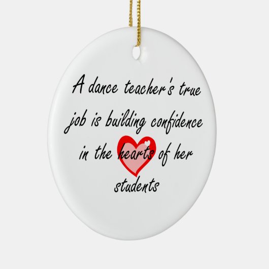 Dance Teacher - Dubbelzijdig siermiddel Keramisch Ornament (Rechts)