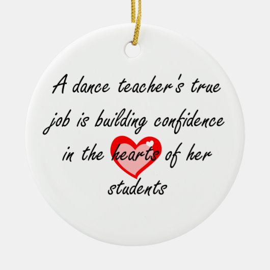 Dance Teacher - Dubbelzijdig siermiddel Keramisch Ornament (Voorkant)
