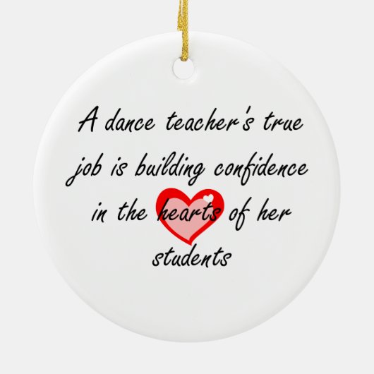 Dance Teacher - Dubbelzijdig siermiddel Keramisch Ornament (Achterkant)