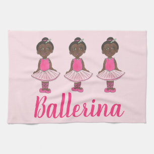Dance Teacher Gift Pink Ballet Tutu Ballerina Theedoek