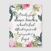 Dance Teacher Hartelijk dank voor uw dansdocent (Voorkant)