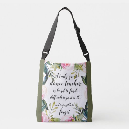 Dance Teacher Hartelijk dank voor uw dansdocent Crossbody Tas (Voorkant)