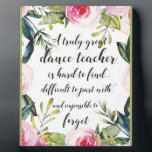 Dance Teacher Hartelijk dank voor uw dansdocent Fotoplaat<br><div class="desc">Dance Teacher Hartelijk dank voor de dansleraar - een geweldige prijsopgave - prints op verschillende materialen. Een geweldig cadeauidee om je huis op te helderen. Koop ook dit kunstwerk op telefoonzaken, kleding, mokken, kussens en meer. Poster en kunst Afdrukken op kleding en voor uw muur - verschillende achtergronden - geweldige...</div>