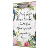 Dance Teacher Hartelijk dank voor uw dansdocent Klembord (Links)