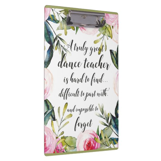 Dance Teacher Hartelijk dank voor uw dansdocent Klembord (Rechts)