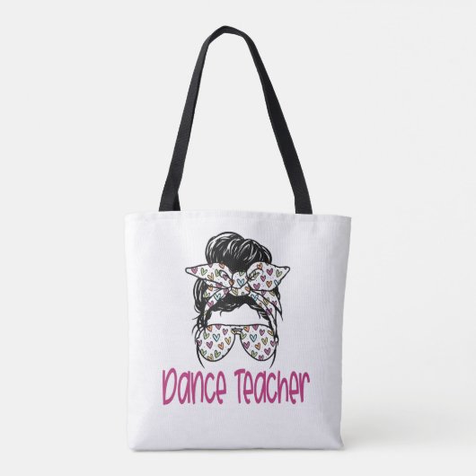 Dance Teacher Instructor Bedankt Gift Ballet  Tote Bag (Achterkant)