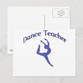 Dance Teacher Jete Briefkaart (Voorkant / Achterkant)
