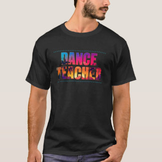 Dance Teacher Job Titel Beroep Zonsondergang Retro T-shirt