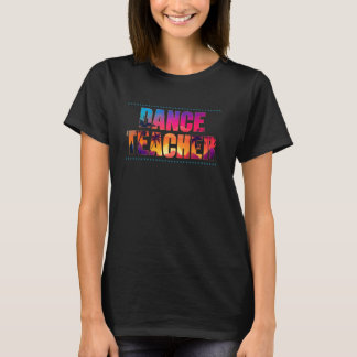 Dance Teacher Job Titel Beroep Zonsondergang Retro T-shirt