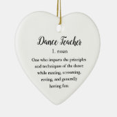 Dance Teacher Keramisch Ornament (Rechts)
