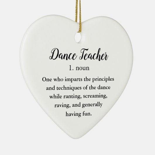 Dance Teacher Keramisch Ornament (Rechts)