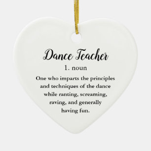 Dance Teacher Keramisch Ornament