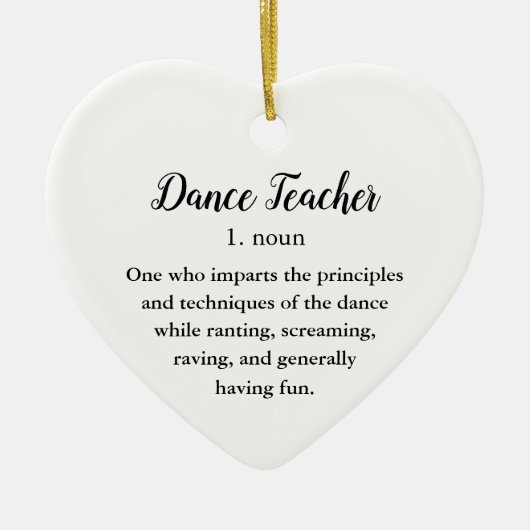 Dance Teacher Keramisch Ornament (Voorkant)