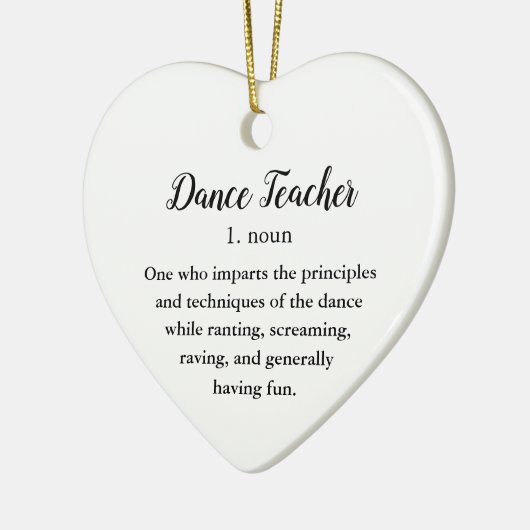 Dance Teacher Keramisch Ornament (Links)