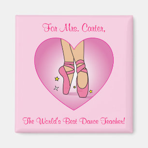 Dance Teacher Magnet met Ballet Schoenen