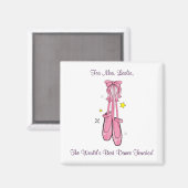 Dance Teacher Magnet met Hangende Ballet Schoenen (Voorkant / Achterkant)