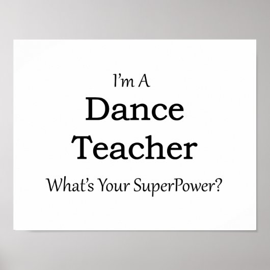 Dance Teacher Poster (Voorkant)