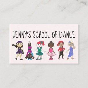 Dance Teacher School Studio Ballet Tap Jazz Visitekaartje