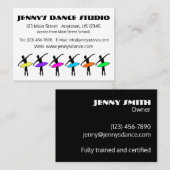 Dance Teacher Studio Owner Ballet Pointe Ballerina Visitekaartje (Voorkant / Achterkant)