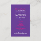 Dance Teacher Visitekaartje (Achterkant)