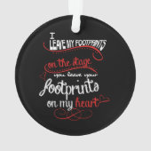 Dance Teacher - Voetafdrukken op het hart Ornament (achterkant)