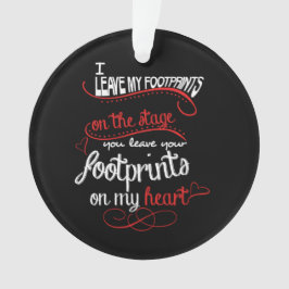 Dance Teacher - Voetafdrukken op het hart Ornament