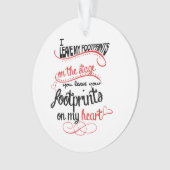 Dance Teacher - Voetafdrukken op het hart Ornament (voorkant)
